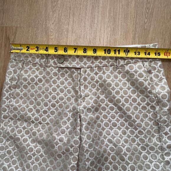 Anthropologie Cartonnier Cotton Polyester Bermuda Short Size 2 Gold/Silver EUC - Picture 5 of 7